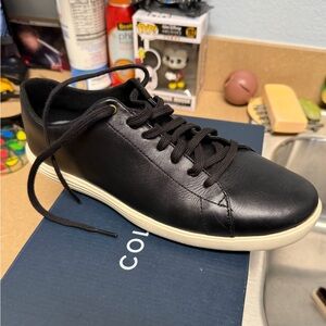 Cole Haan Black and White Men's Sneakers-Grand Crosscourt II